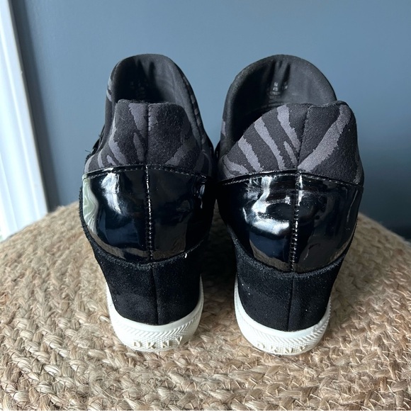 DKNY Cosmos Zebra Print Wedge Sneakers - Picture 4 of 8